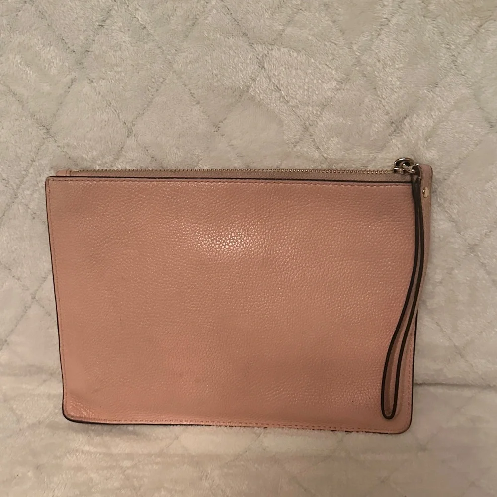 Michael Kors Dusty Pink Studded Leather Wristlet Clutch